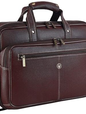 WildHorn Leather 15 Inch Laptop Messenger Bag For Men, Padded Laptop Compartment, Carry Handles With Adjustable Strap, Dimension : L-15.5 Inch W-3.5 Inch H-11.5 Inch